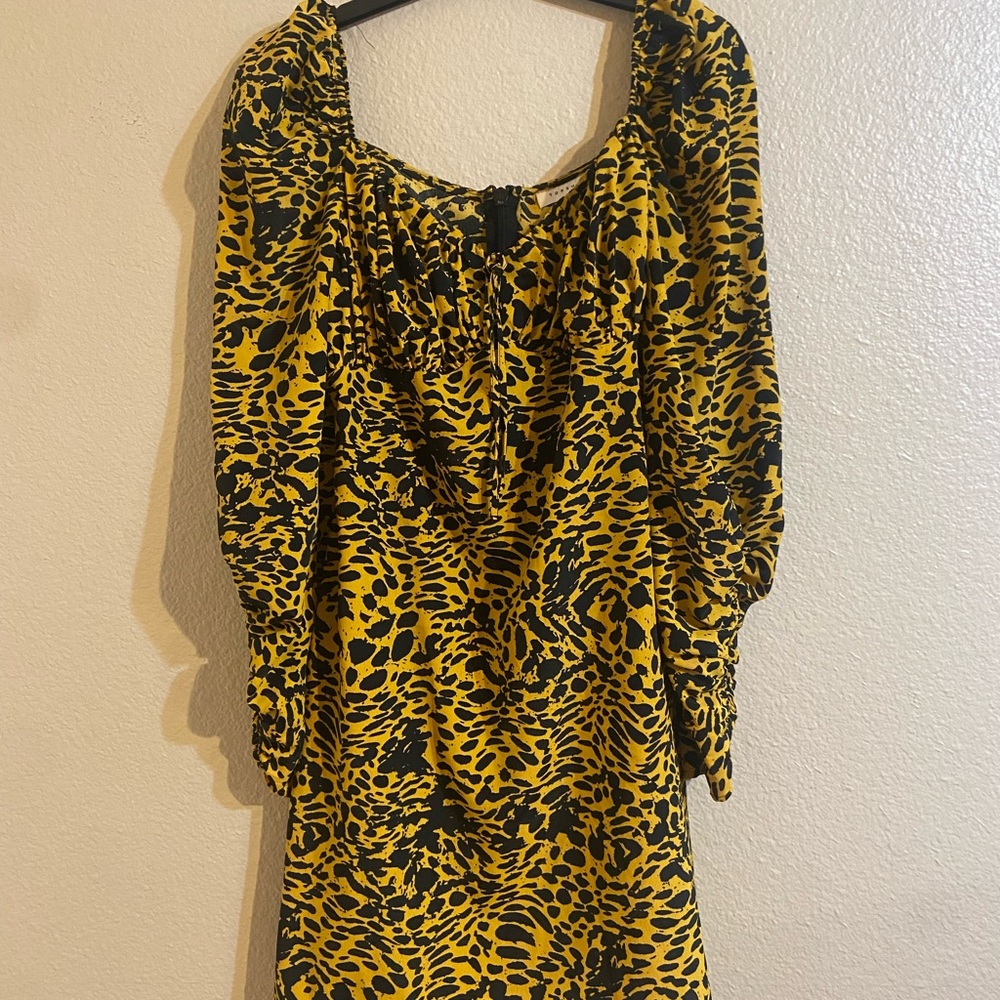 Top shop yellow print dress
